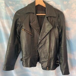 Women’s Black Vintage Leather Jacket